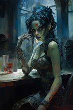 Load image into Gallery viewer, Witchy wall art - Living Dead Girl - original fine art print