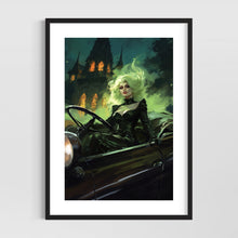 Load image into Gallery viewer, Witchy wall art - Pinup girl art - original fine art print