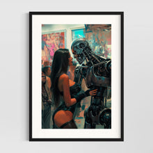 Load image into Gallery viewer, Cyberpunk girl - science fiction wall art - original fine art print