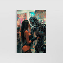 Load image into Gallery viewer, Cyberpunk girl - science fiction wall art - original fine art print