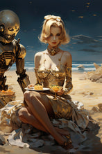 Load image into Gallery viewer, Cyberpunk girl - science fiction wall art - original fine art print