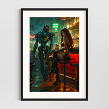 Load image into Gallery viewer, Cyberpunk girl - science fiction wall art - original fine art print