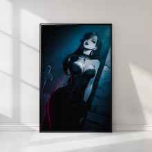 Load image into Gallery viewer, Gothic Woman Digital Art Print | Dark Fantasy Illustration | Printable Wall Art for Gothic and Dark Aesthetic Decor