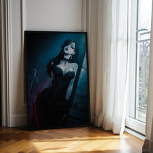Load image into Gallery viewer, Gothic Woman Digital Art Print | Dark Fantasy Illustration | Printable Wall Art for Gothic and Dark Aesthetic Decor