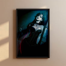 Load image into Gallery viewer, Gothic Woman Digital Art Print | Dark Fantasy Illustration | Printable Wall Art for Gothic and Dark Aesthetic Decor