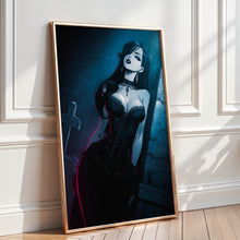 Load image into Gallery viewer, Gothic Woman Digital Art Print | Dark Fantasy Illustration | Printable Wall Art for Gothic and Dark Aesthetic Decor