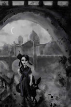 Load image into Gallery viewer, Creepy cute art - Witchy wall art - Original fine art print