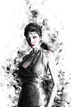 Load image into Gallery viewer, Dark academia art - female moody wall art - original fine art print