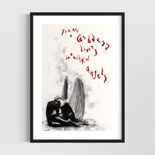 Load image into Gallery viewer, Female body art - word art - original fine art print