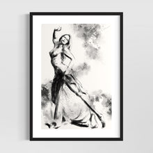 Load image into Gallery viewer, Minimalist female line art drawing - original fine art print