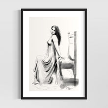 Load image into Gallery viewer, Minimalist female line art drawing - original fine art print