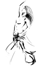 Load image into Gallery viewer, Minimalist female line art drawing - original fine art print