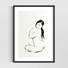 Load image into Gallery viewer, Minimalist female line art drawing - Nude Line Drawing - Original fine art print
