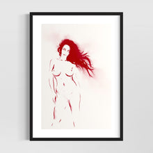 Load image into Gallery viewer, Minimalist female line art drawing - original fine art print