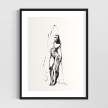 Load image into Gallery viewer, Minimalist female line art drawing - original fine art print