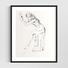 Load image into Gallery viewer, Minimalist female line art drawing - original fine art print