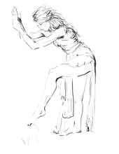 Load image into Gallery viewer, Minimalist female line art drawing - original fine art print