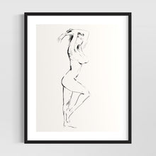 Load image into Gallery viewer, Minimalist female line art drawing - original fine art print
