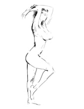 Load image into Gallery viewer, Minimalist female line art drawing - original fine art print