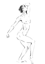 Load image into Gallery viewer, Minimalist female line art drawing - original fine art print