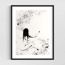 Load image into Gallery viewer, Minimalist female line art drawing - original fine art print