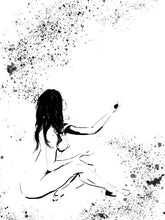 Load image into Gallery viewer, Minimalist female line art drawing - original fine art print