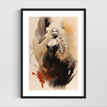 Load image into Gallery viewer, Pinup girl art - Witchy wall art - original fine art print