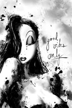 Load image into Gallery viewer, Jessica pinup girl art - word art - original fine art print