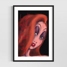 Load image into Gallery viewer, Jessica pinup girl art - word art - original fine art print