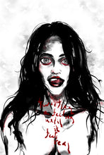 Load image into Gallery viewer, Macabre word art - moody painting - original fine art print