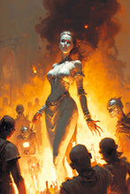 Load image into Gallery viewer, Witchy wall art - Sci fi moody painting - Original fine art print