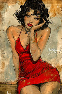 Betty wall art - Pop culture art - Original fine art print
