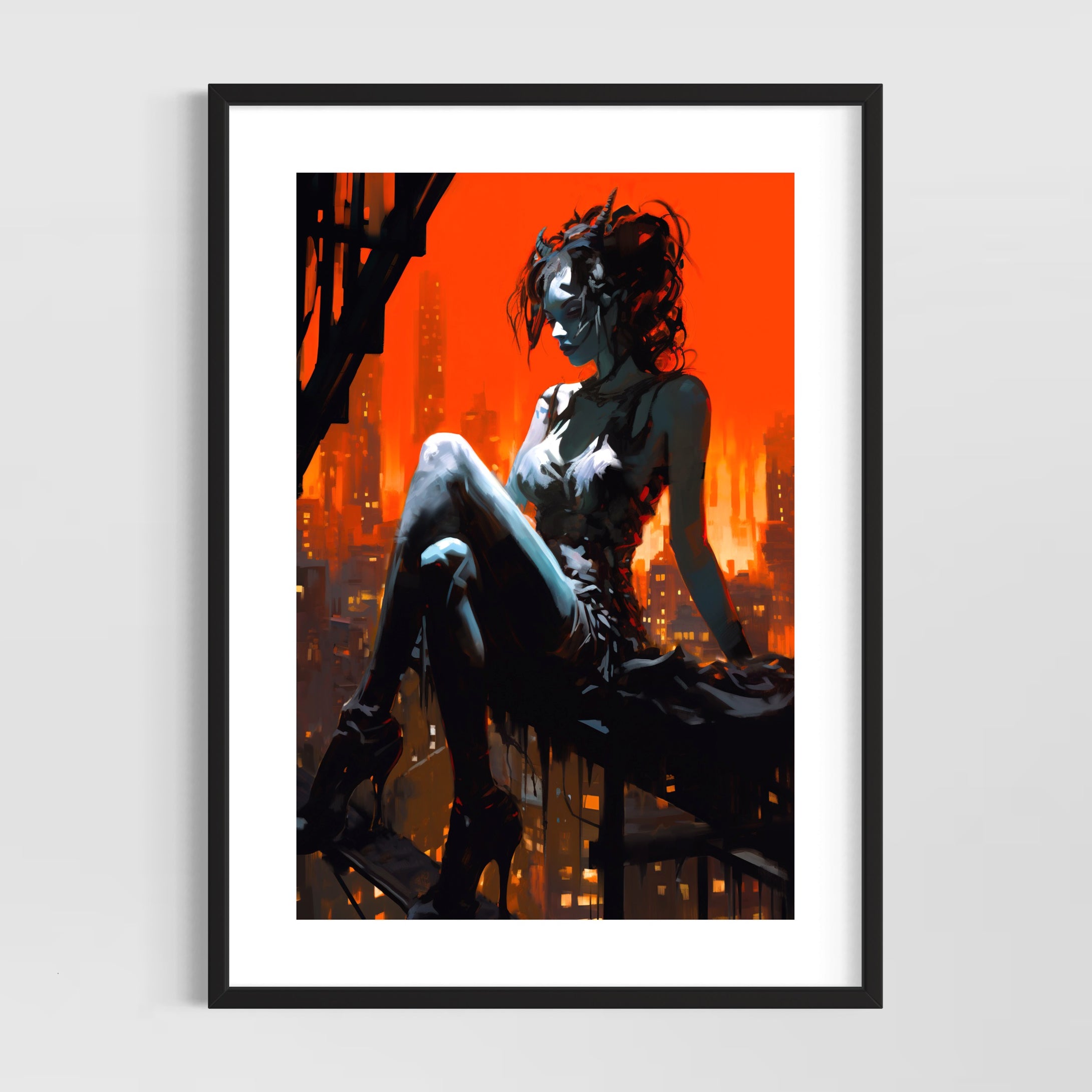 Witchy wall art - Moody painting - original fine art print