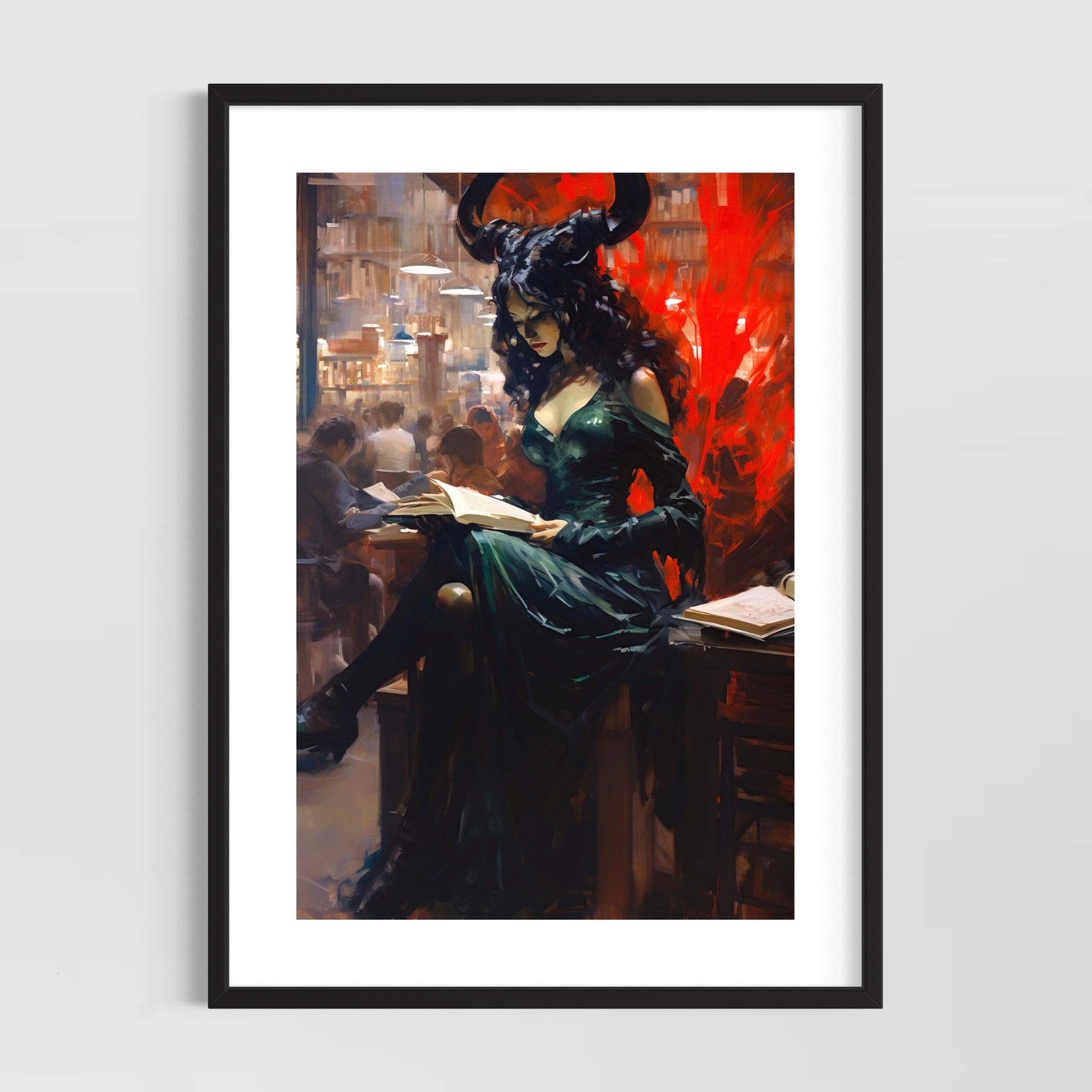 Witchy wall art - Moody painting - original fine art print