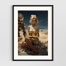 Load image into Gallery viewer, Cyberpunk girl - science fiction wall art - original fine art print