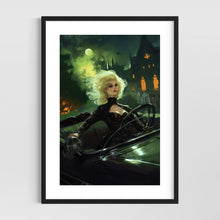 Load image into Gallery viewer, Pinup girl art - Witchy wall art - original fine art print