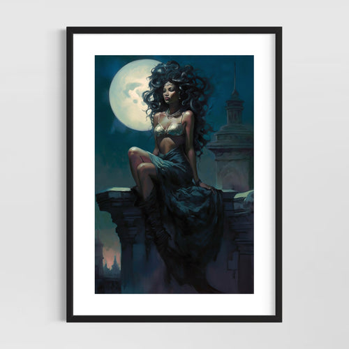 Greek mythology art - Medusa wall art - Original fine art print