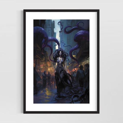 Lovecraft Elder Goddess - Witchy wall art - Original fine art print