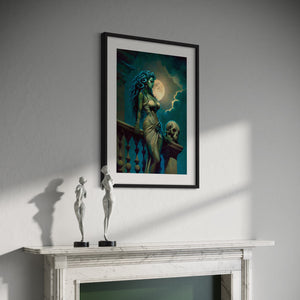 Medusa wall art - Greek mythology decor - Original fine art print