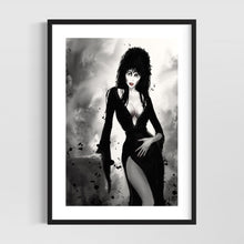 Load image into Gallery viewer, Pinup girl art - Elvira Mistress of the Dark - Original fine art print