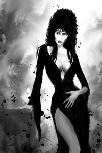 Pinup girl art - Elvira Mistress of the Dark - Original fine art print