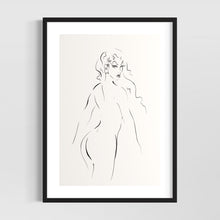 Load image into Gallery viewer, Minimalist female line art drawing - Original fine art print