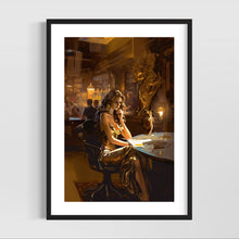Load image into Gallery viewer, Greek mythology art - Athena Greek goddess wall art - Original fine art print