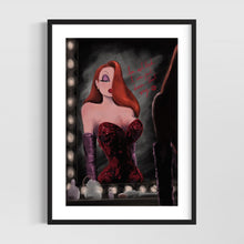 Load image into Gallery viewer, Jessica pinup girl art - pop culture word art - original fine art print