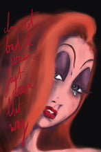 Load image into Gallery viewer, Jessica pinup girl art - word art - original fine art print