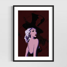 Load image into Gallery viewer, Pinup girl art - Steampunk wall art - Original fine art print