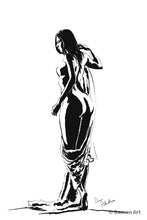 Load image into Gallery viewer, Minimalist female line art drawing - original fine art print