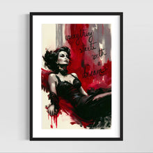 Load image into Gallery viewer, Vampire art - witchy wall art - Halloween pinup - original fine art print